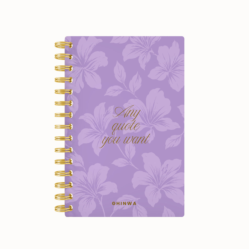Any quote u want script full bloom foil daily planner