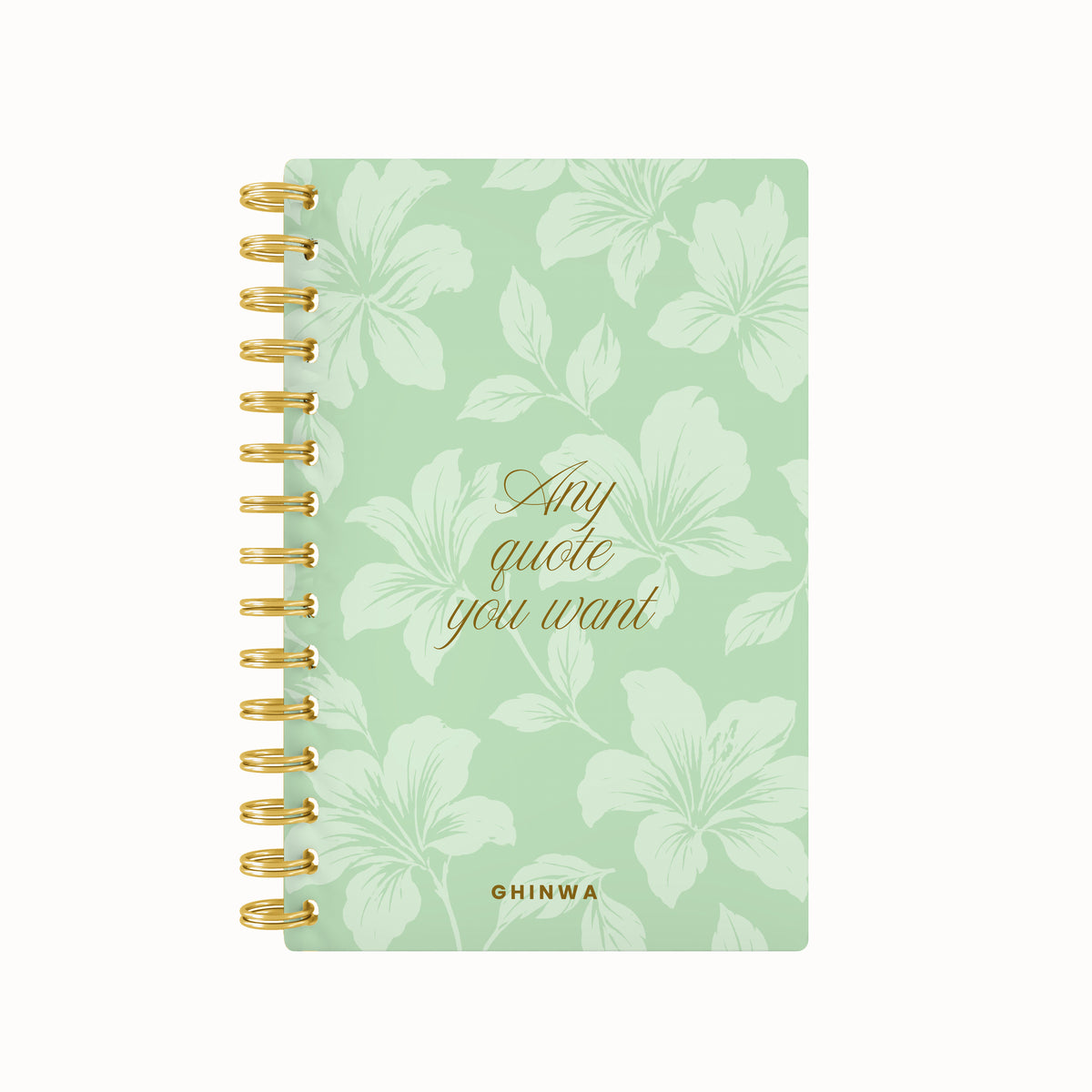 Any quote u want script full bloom foil daily planner