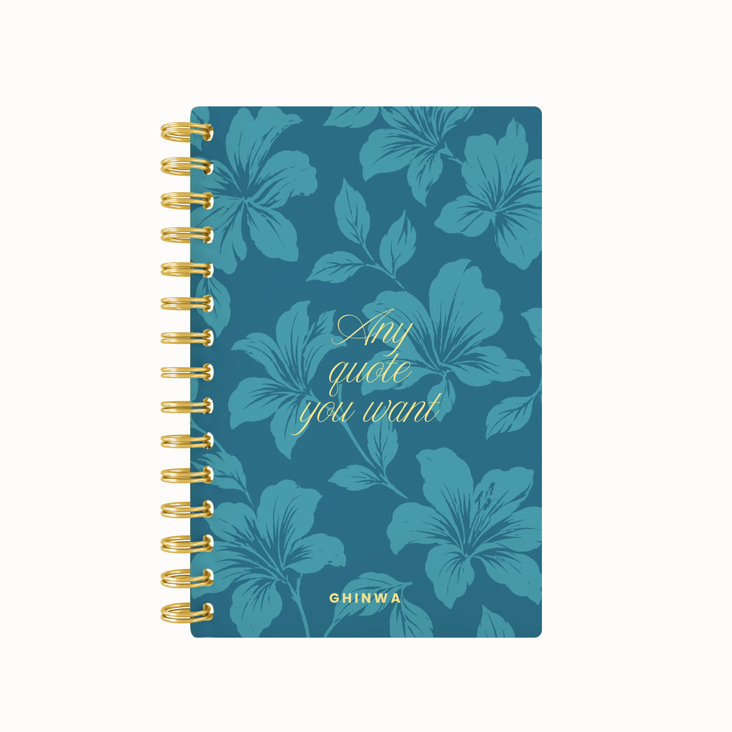 Any quote u want script full bloom foil daily planner