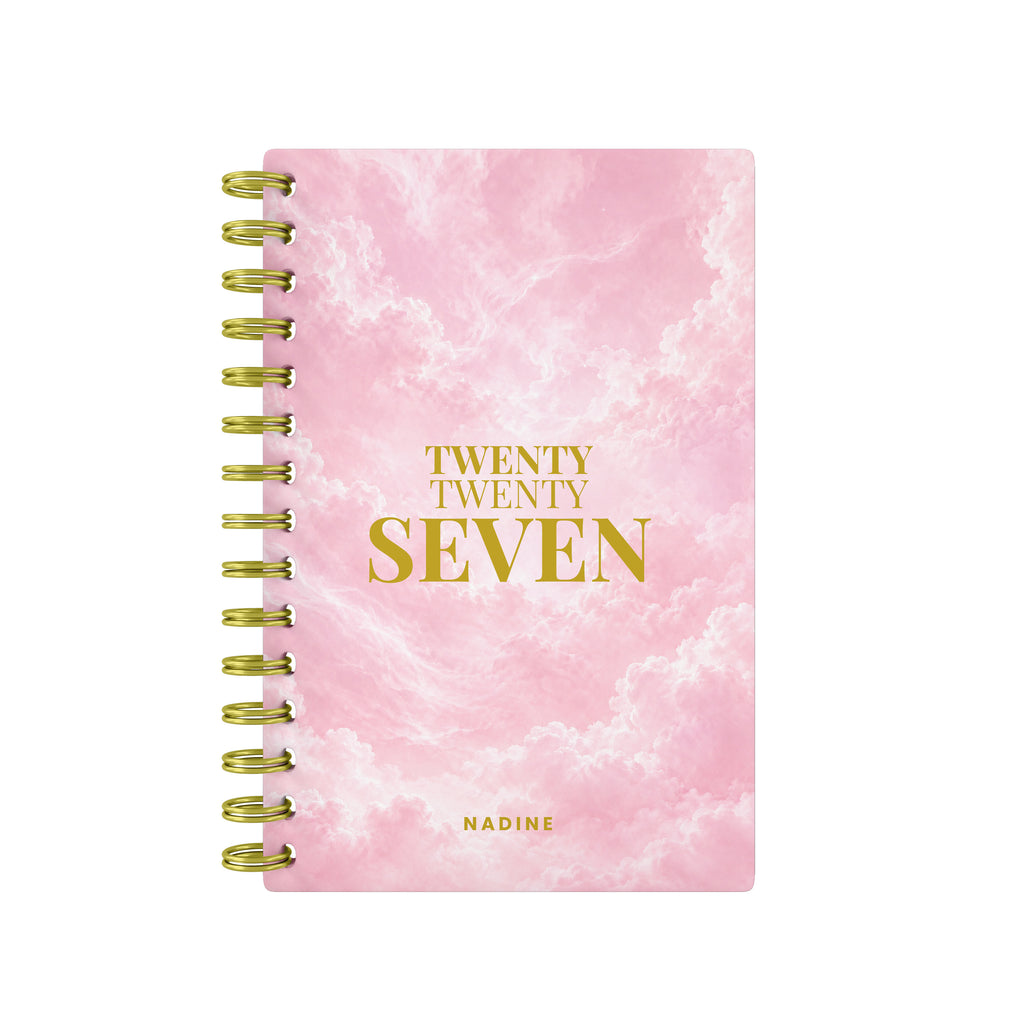 Bold 27 Pink Clouds Lined Notebook