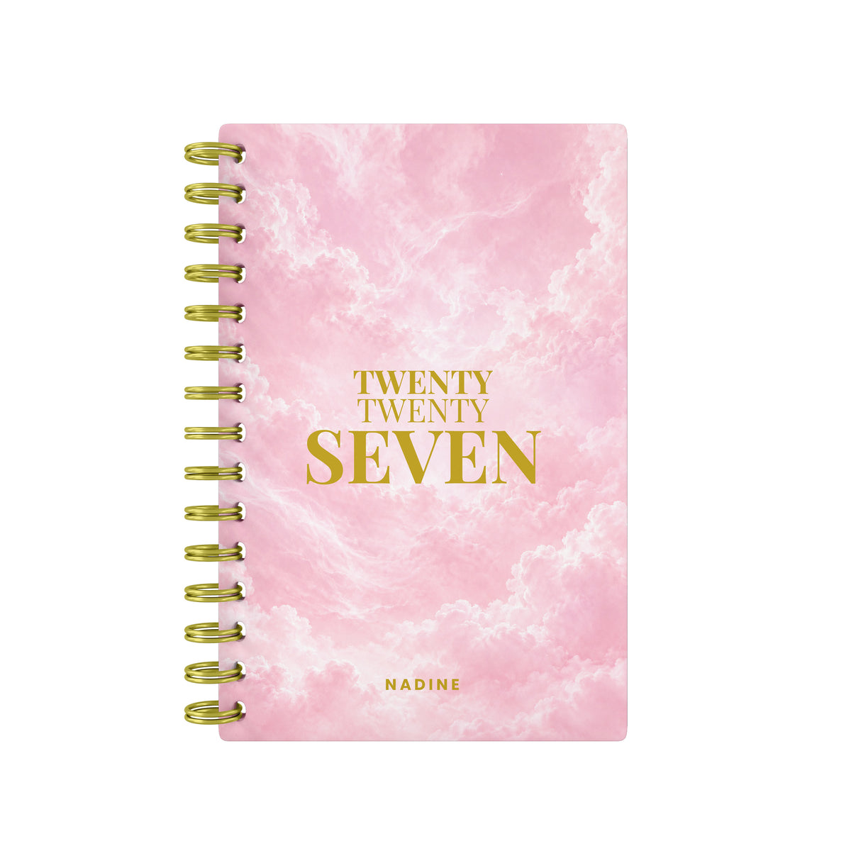 Bold 27 Pink Clouds Lined Notebook