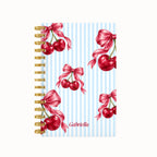 Cherries Stripes Lined Notebook