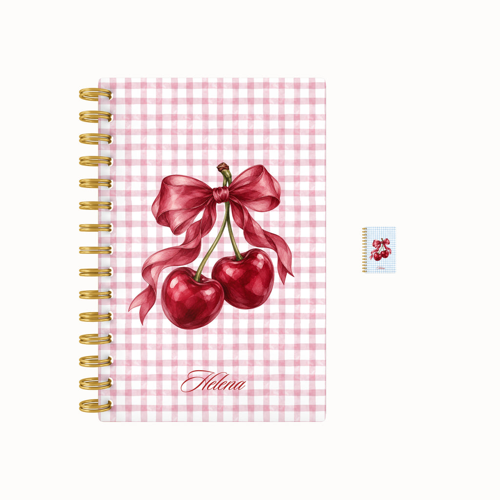 Cherry checkered weekly planner