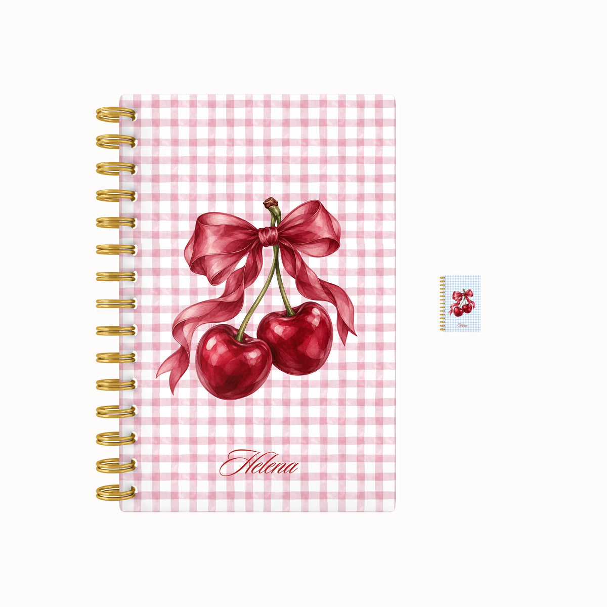 Cherry checkered weekly planner