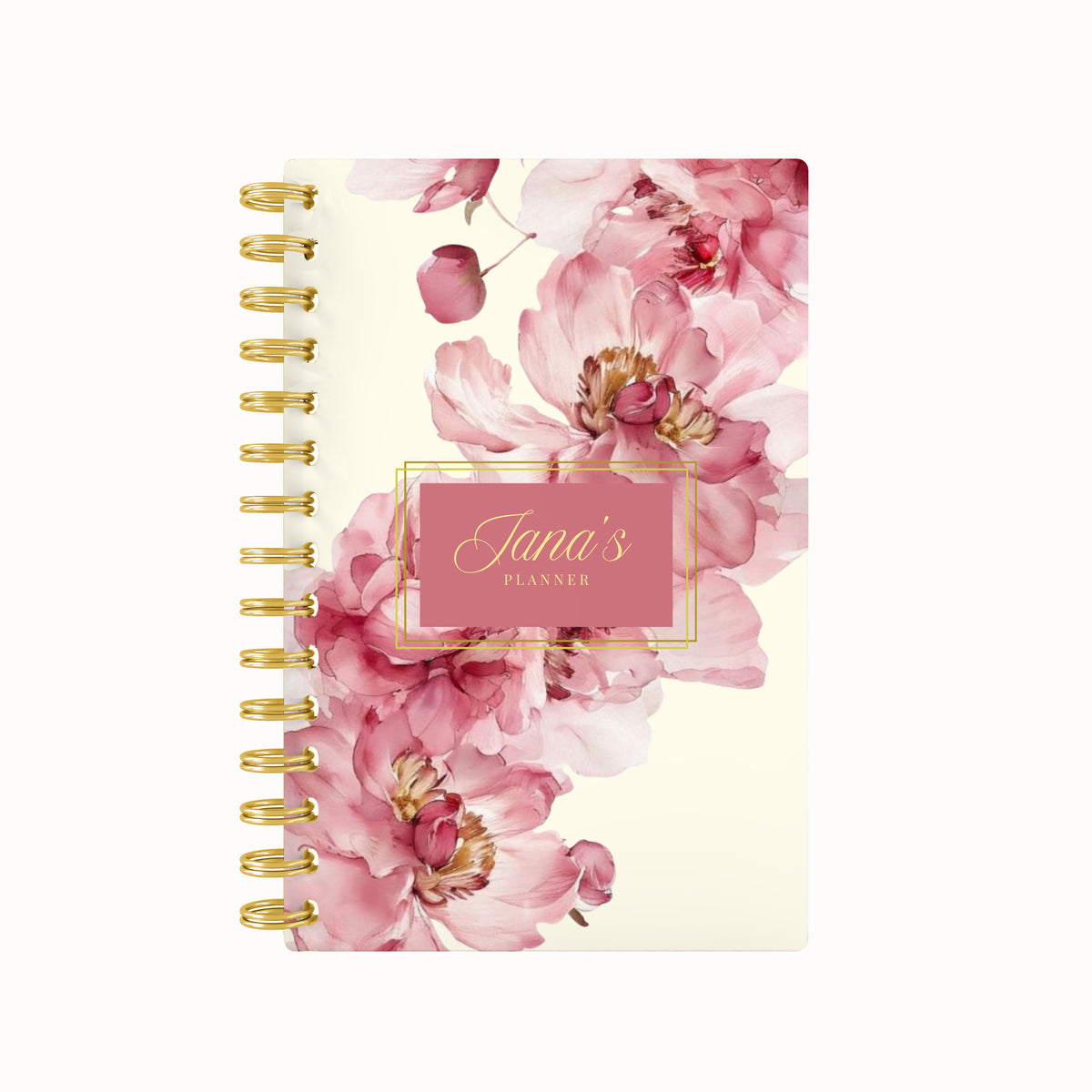 Marbled Flower Lined Notebook