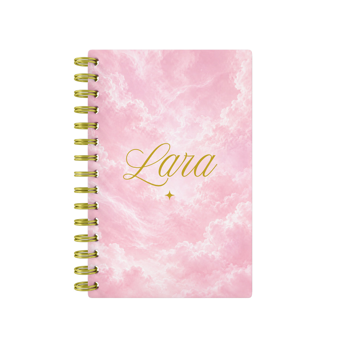 Name Pink Clouds Lined Notebook