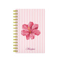 Pink Flower Stripes Lined Notebook