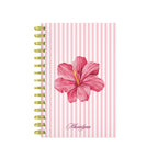 Pink Flower Stripes Lined Notebook