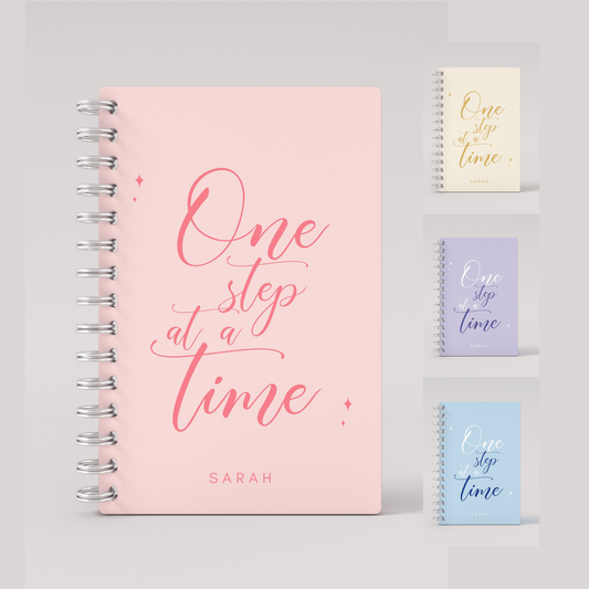 One Step at a Time Lined Notebook