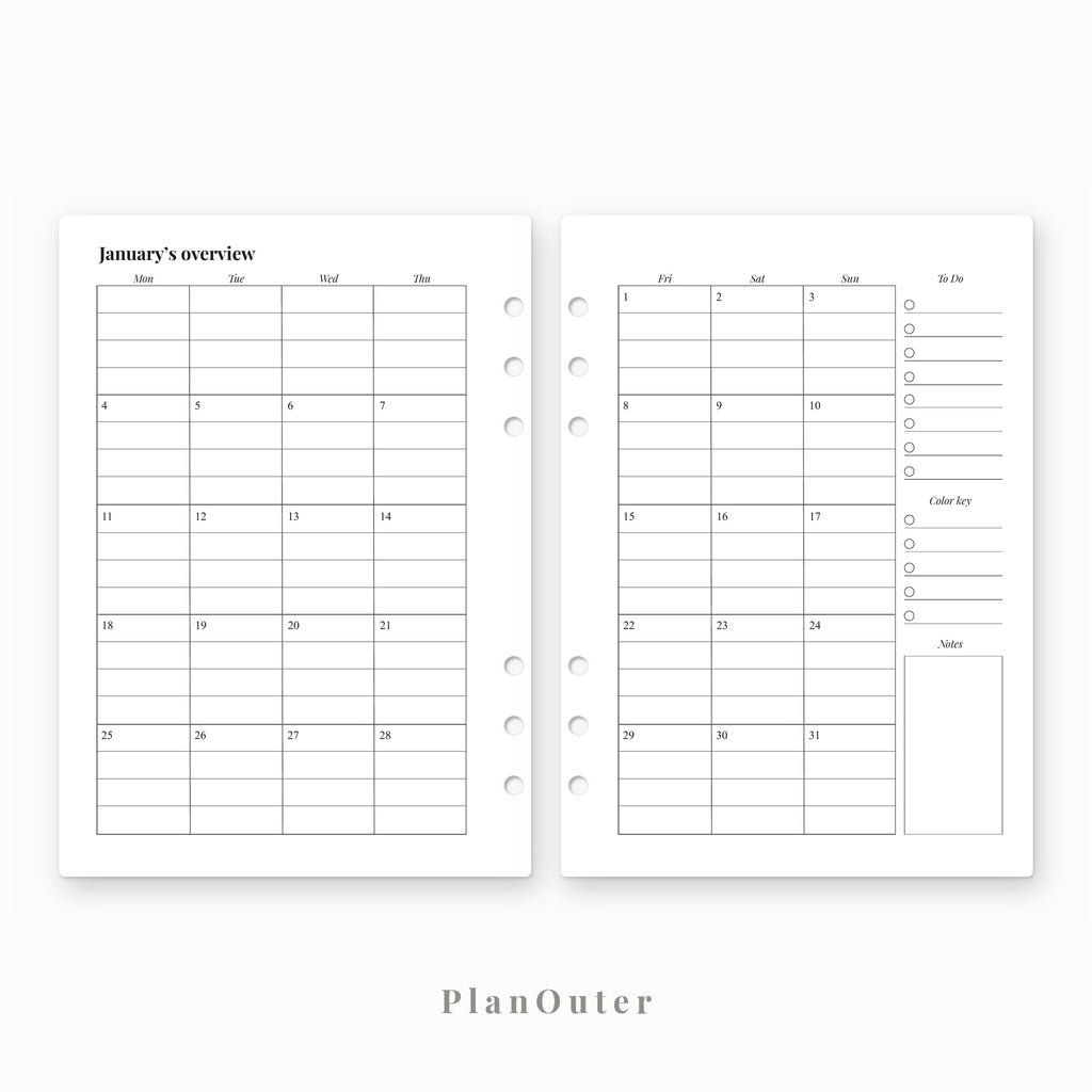 Daily Planner 2027 Insert