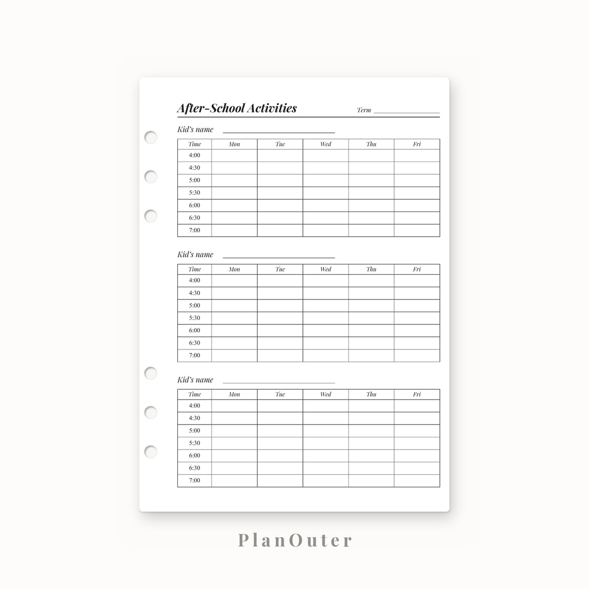 Mom Planner 2027 Insert