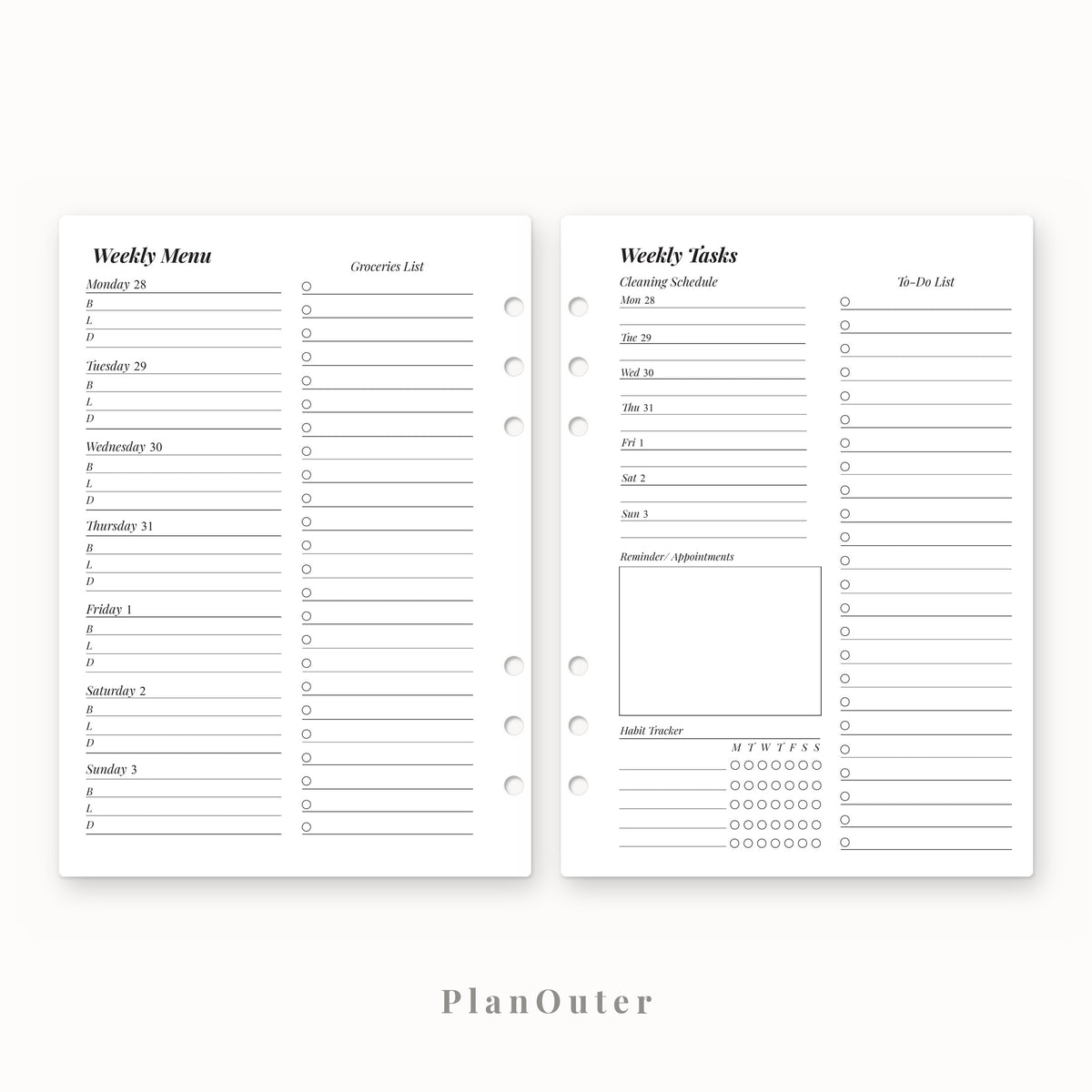 Mom Planner 2027 Insert