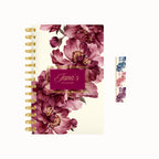 Marbled Flower Lined Notebook