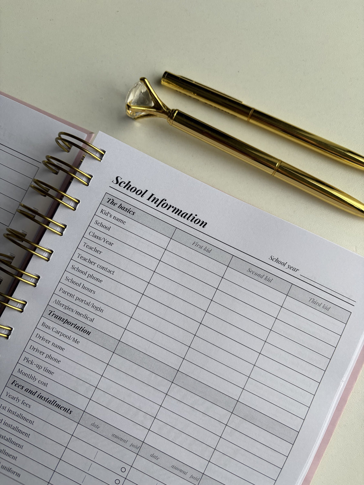 BLTU Mom Planner