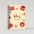 Beige Red Sweets Recipe Book