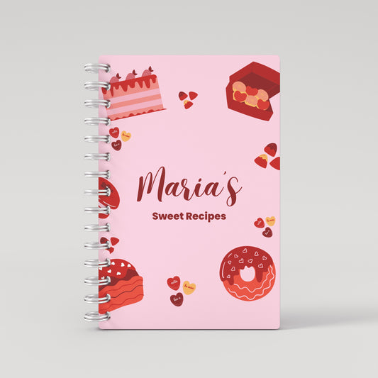 Red Pink Sweets Recipe Book