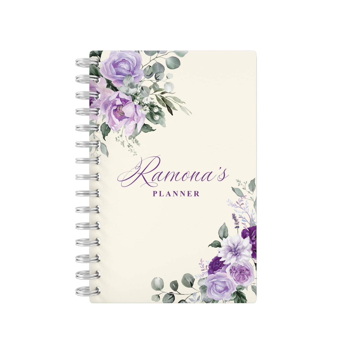 Bouquet Undated Daily Planner - Purple