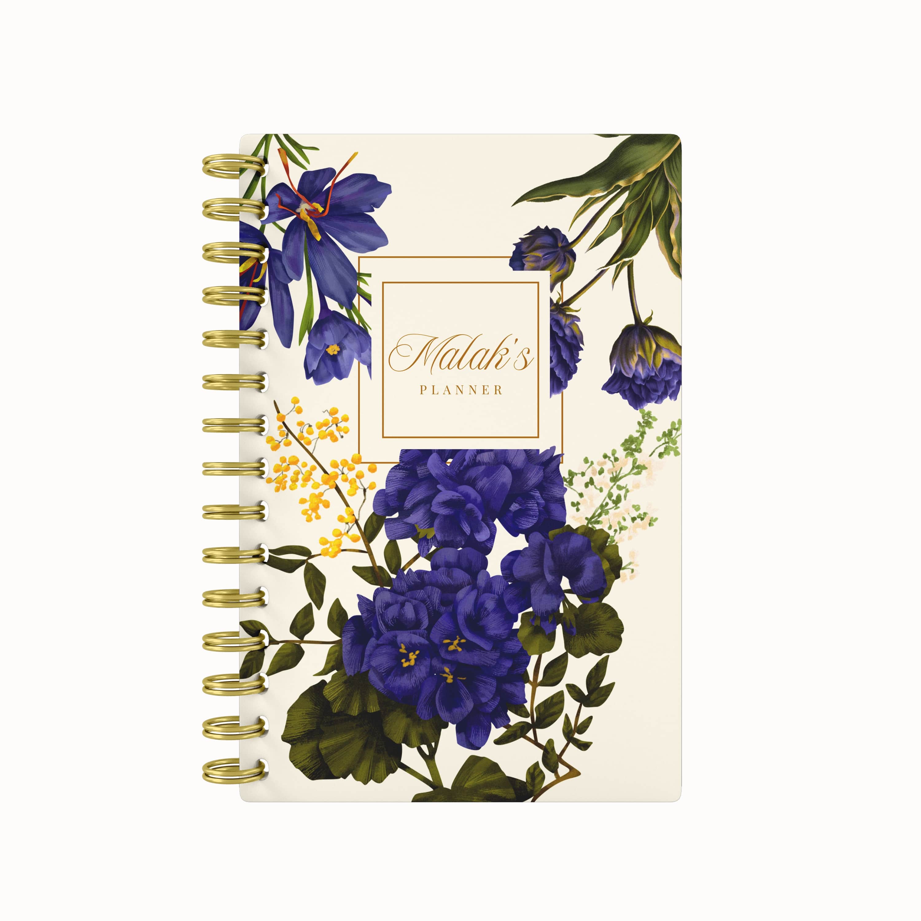Royal Garden 2026 Desk Planner - Blue