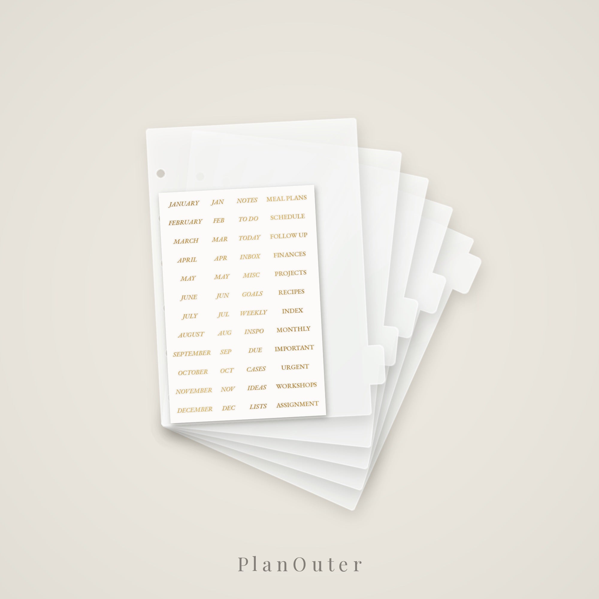 Leather Binder Dividers – PlanOuter