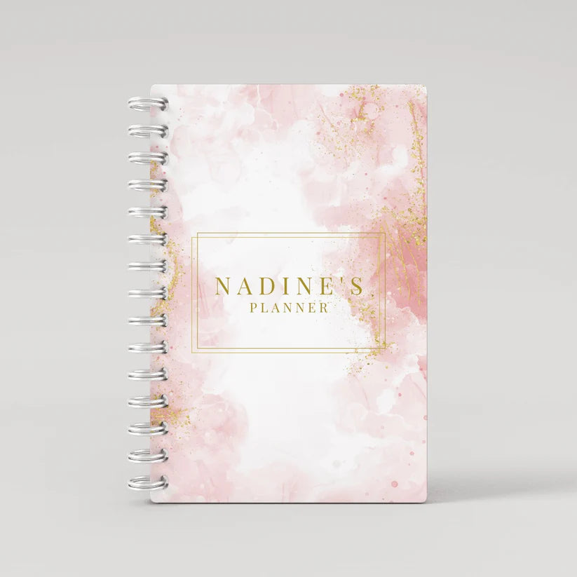 Rose Gold Marble Lined Notebook