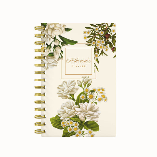 Royal Garden 2026 Desk Planner - White