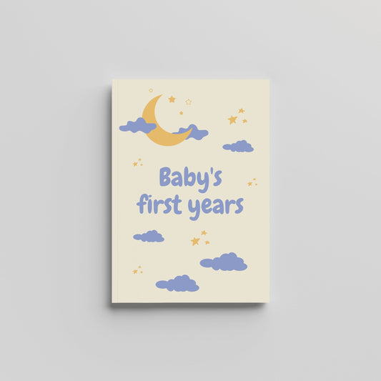 Baby's First Year Clouds Blue - Milestones Book