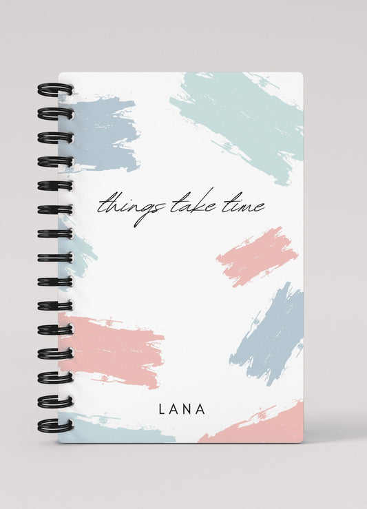 Brush strokes Lined Notebook