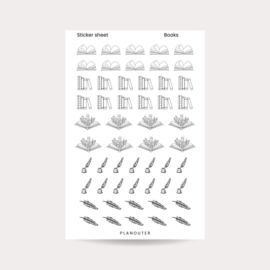 Books Sticker Sheet