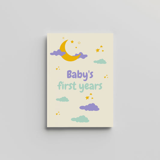 Baby's First Year Clouds Purple Green