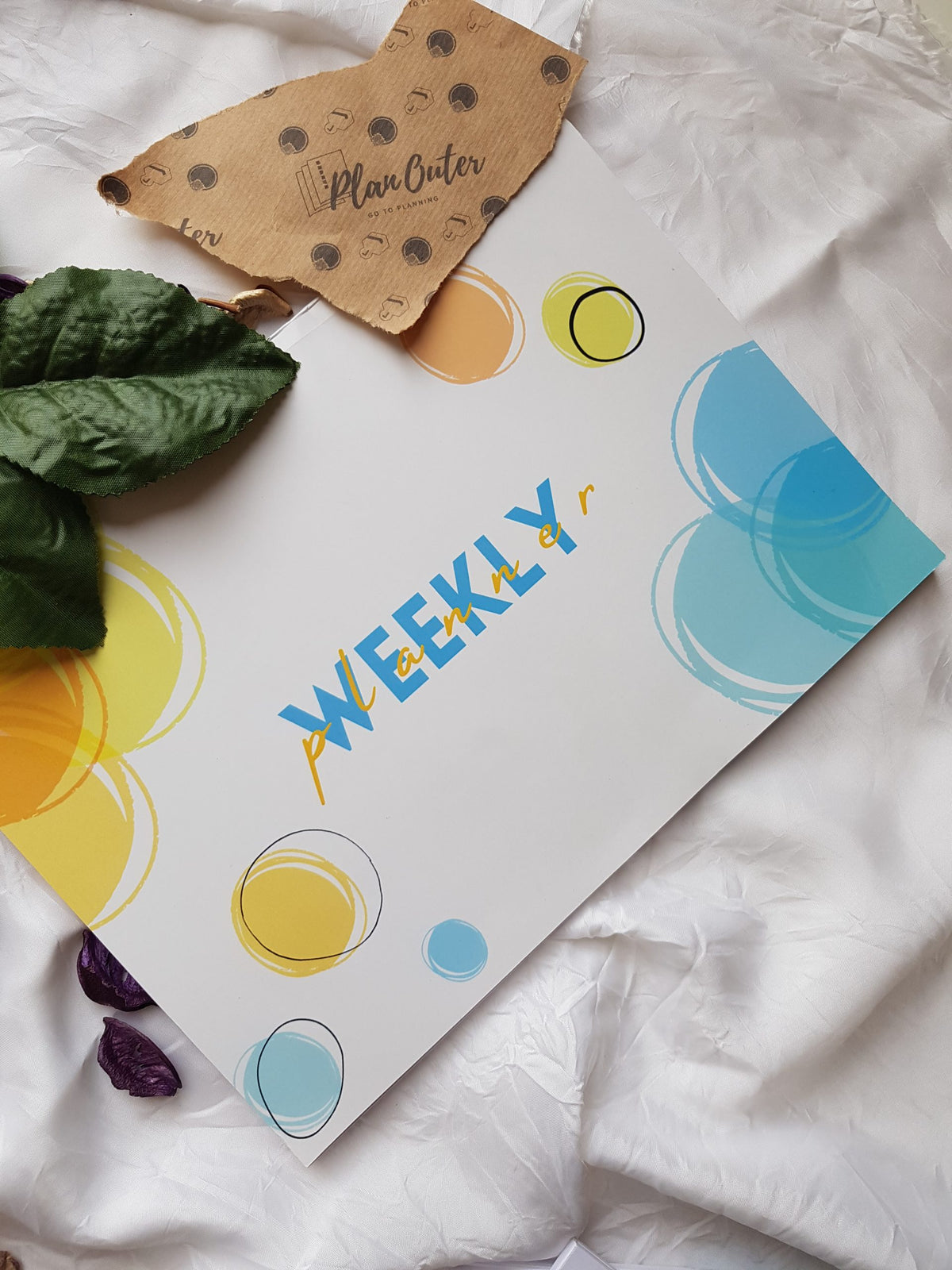 Blue Terrazo Vertical Weekly Desk Planner