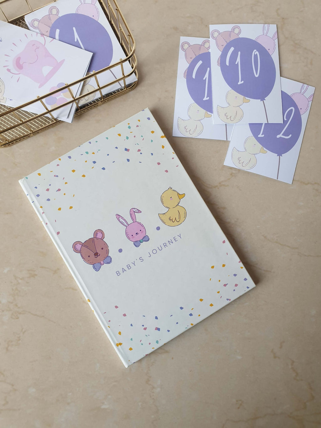 Baby's First Year Clouds Blue - Milestones Book