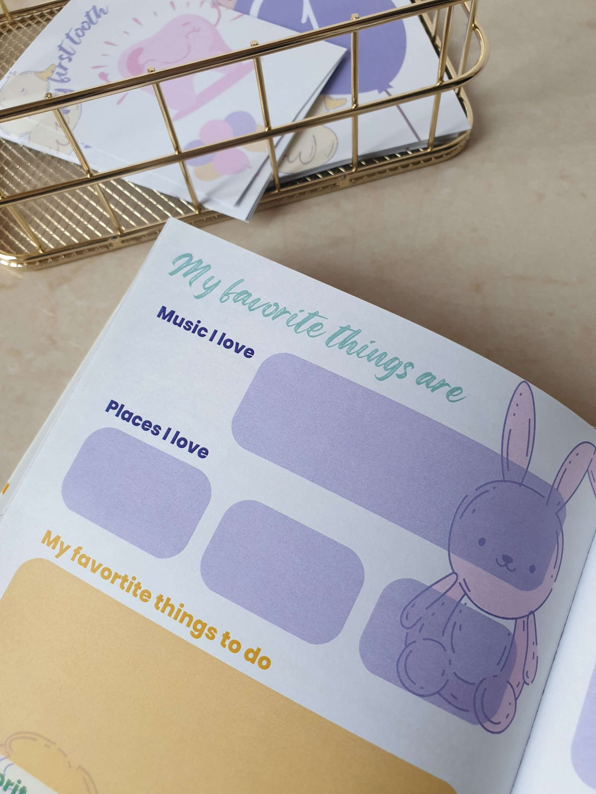 Baby's First Year Clouds Blue - Milestones Book