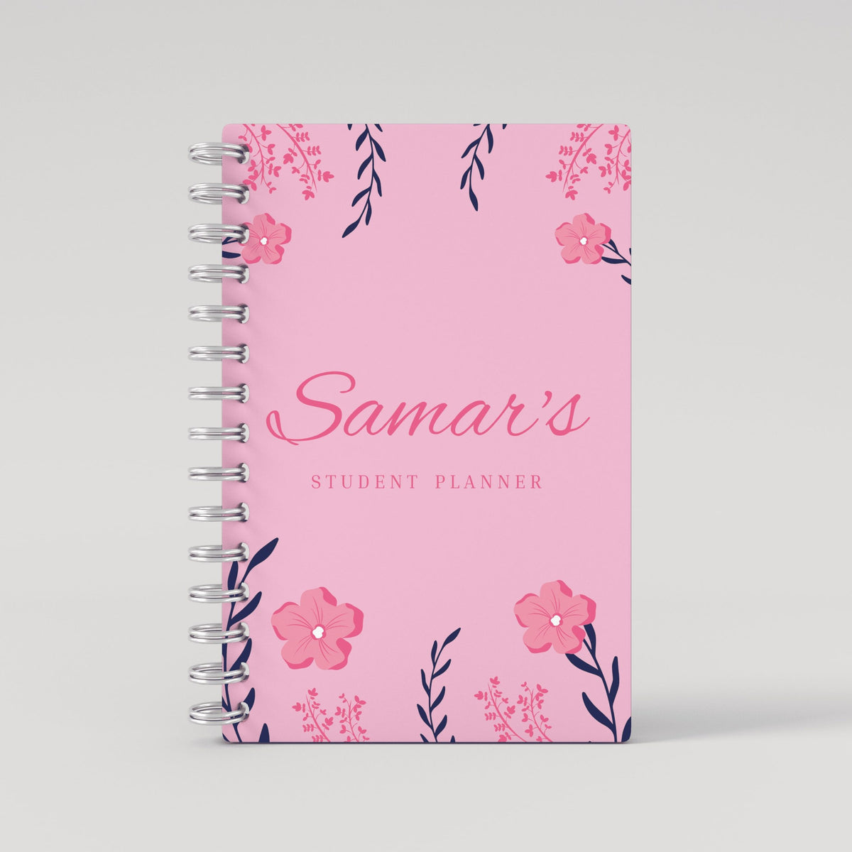 Aesthetic Florals Pink Student Planner