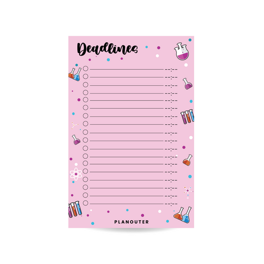 Chemist Deadlines Desk Planner