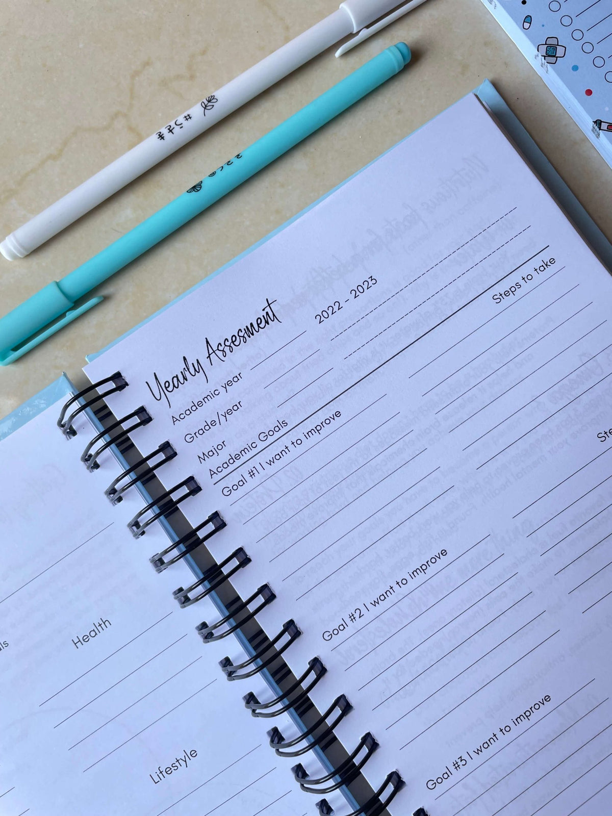 Aesthetic Florals Pink Student Planner