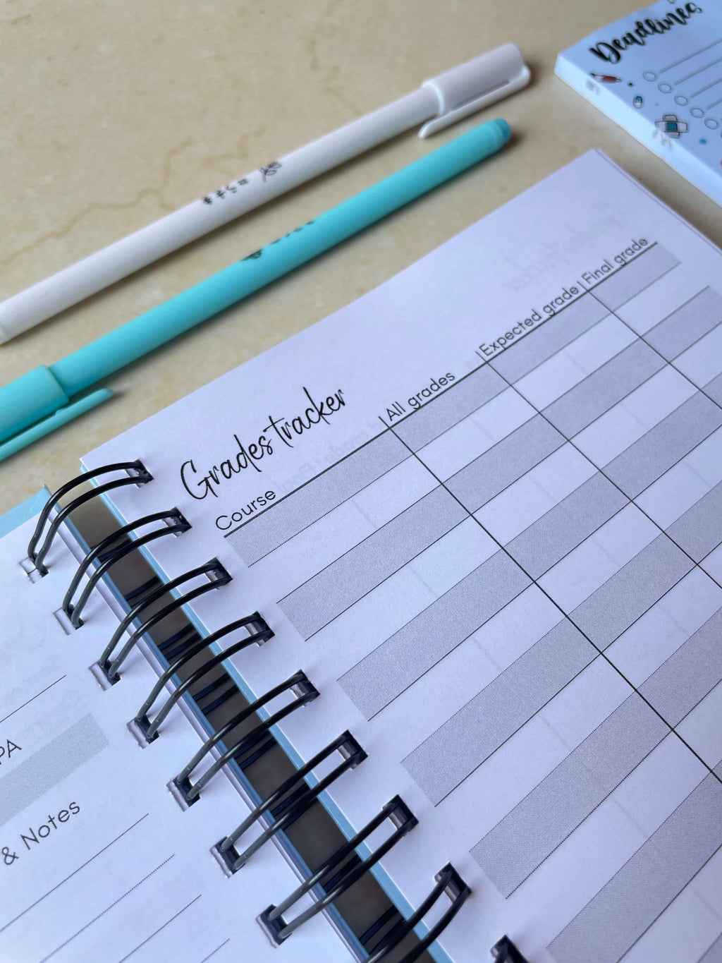Aesthetic Florals Pink Student Planner
