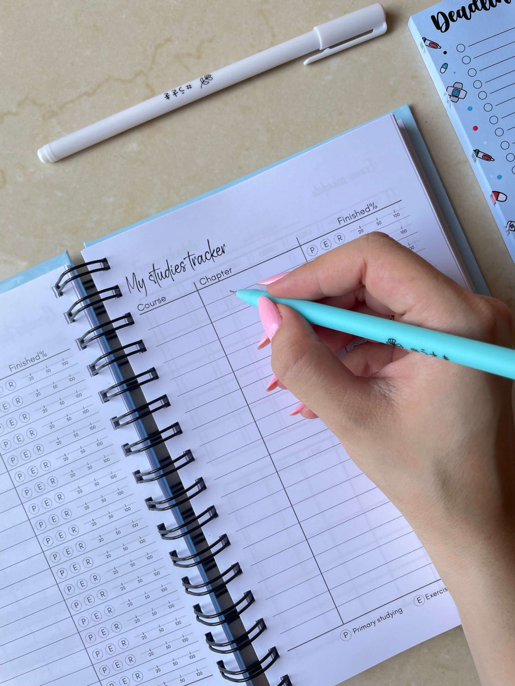 Aesthetic Florals Pink Student Planner