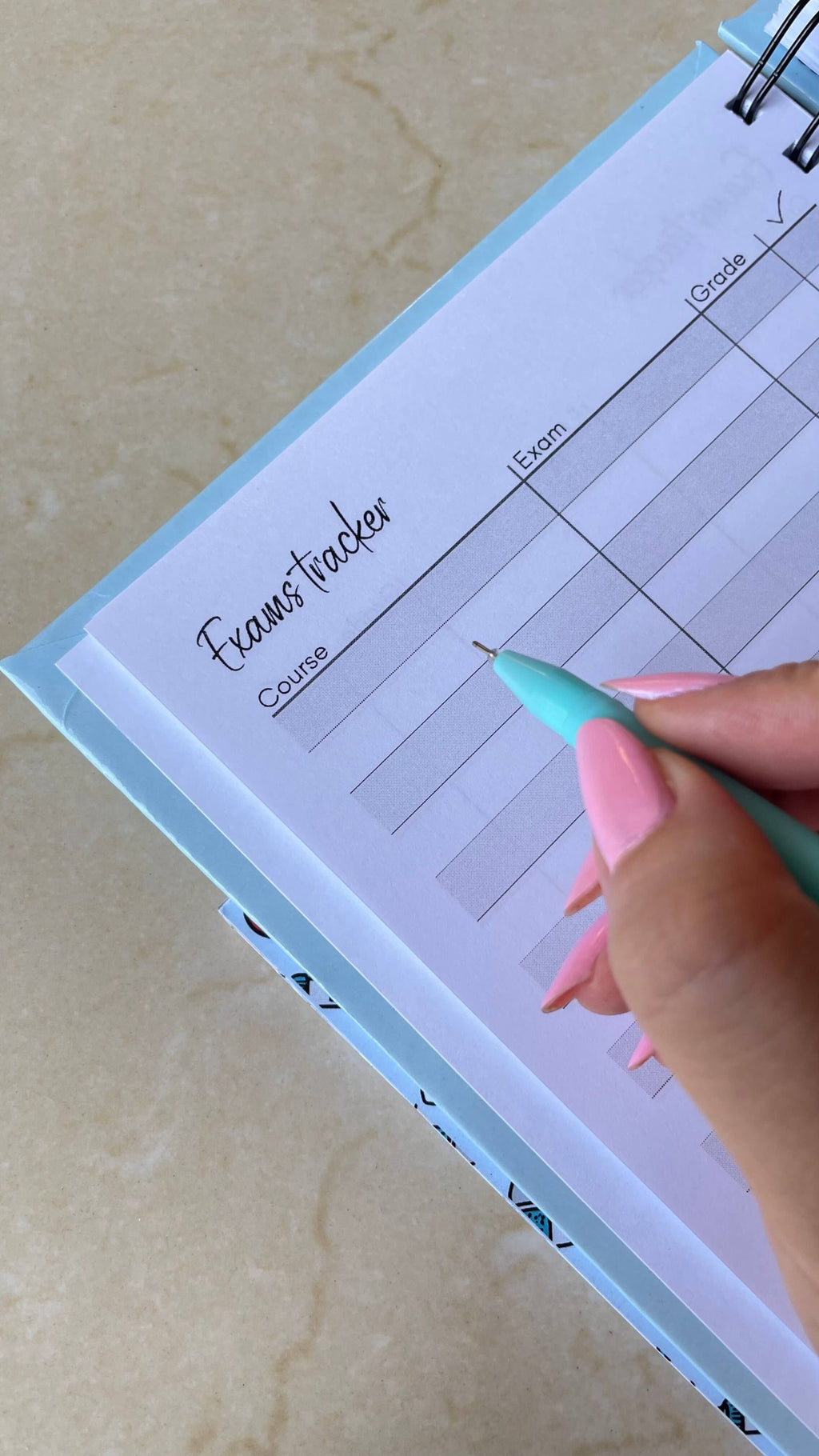 Aesthetic Florals Pink Student Planner
