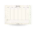 Beige Terrazo Vertical Weekly Desk Planner