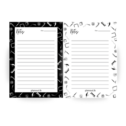 Black and White Notes Notepad